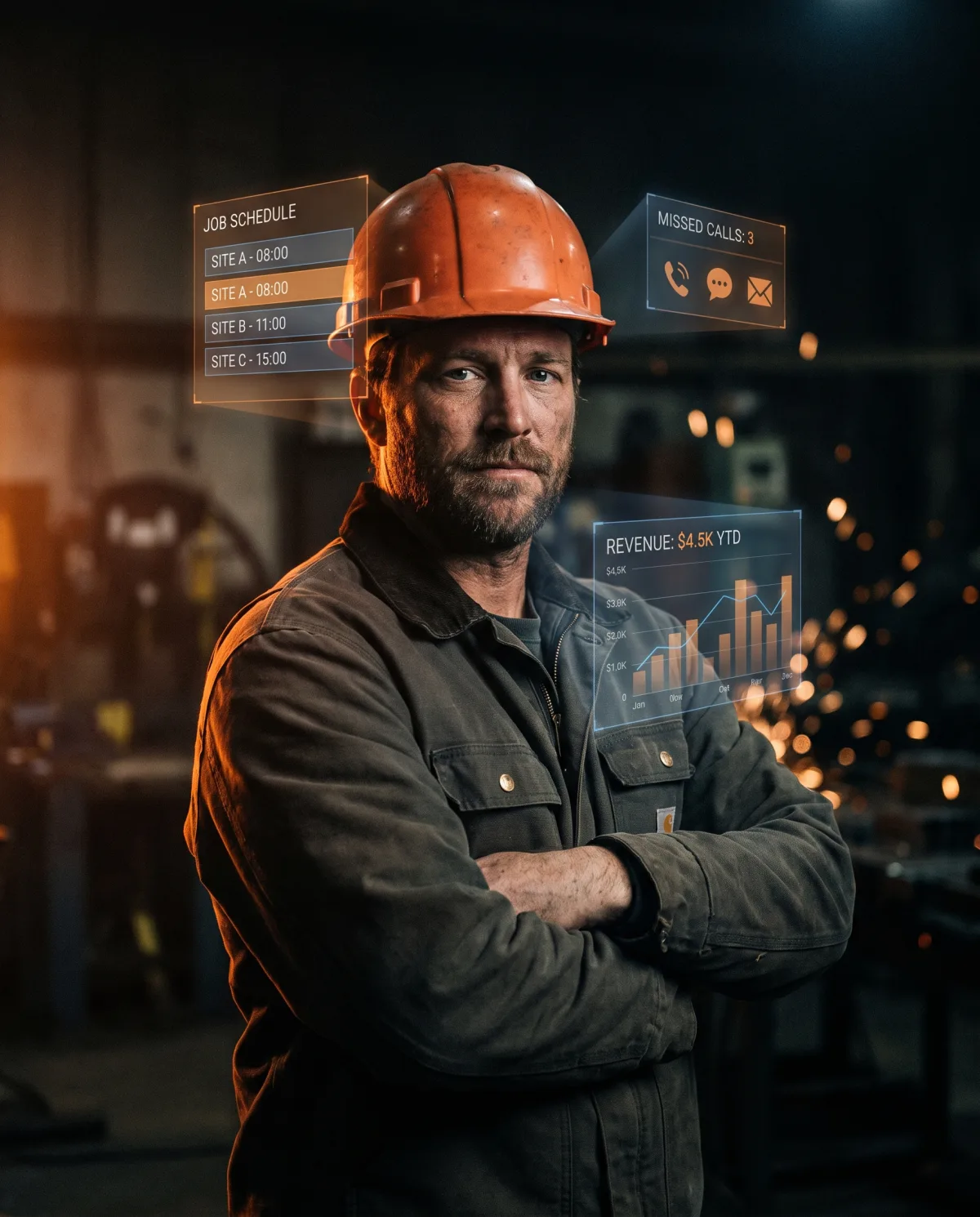 Trade operator running an AI back office on the job site